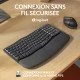 Logitech Wave Keys clavier ergonomique sans fil avec repose-poignets rembourré Logitech Wave Keys clavier ergonomique sans fil avec repose-poignets rembourré