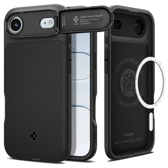 Spigen Optik Armor (MagFit) coque de protection pour téléphones portables 16,5 cm (6.5") Housse Noir