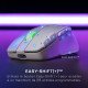 Turtle Beach Kone XP Air - Souris gaming RGB ergonomique, personnalisable et sans fil, Bluetooth, capteur optique 19 000 DPI, autonomie de batterie de 100 heures, station de charge, 29 entrées programmables, éclairage AIMO RGB, molette 4D Blanc