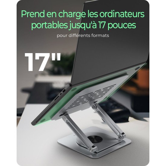 ICY BOX IB-NH300-R Supports de Laptop Argent 43,2 cm (17")