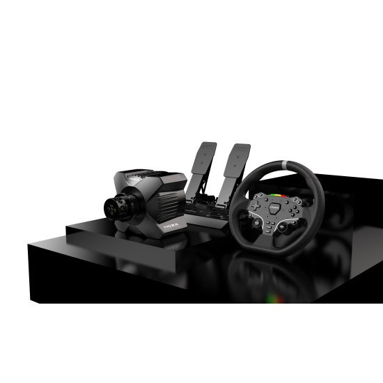 Moza Racing RS074 accessoire de jeux vidéo Noir Bluetooth/USB Volant + pédales Numérique PC
