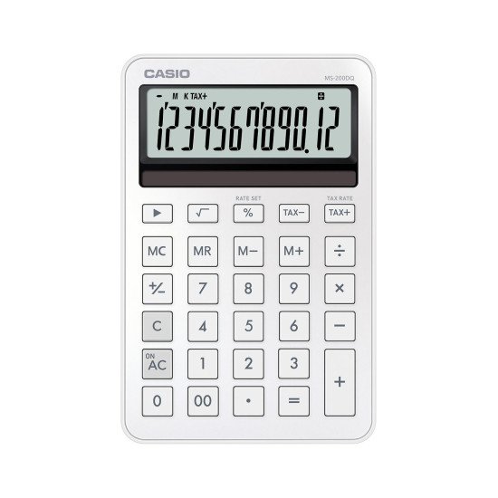 Casio MS-200DQ calculatrice Bureau Calculatrice basique Blanc