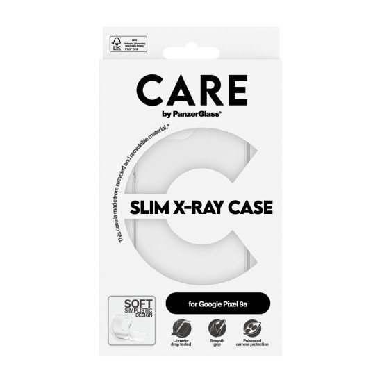 PanzerGlass CARE™ by ® X-Ray Case Google Pixel 9a coque de protection pour téléphones portables Housse Transparent