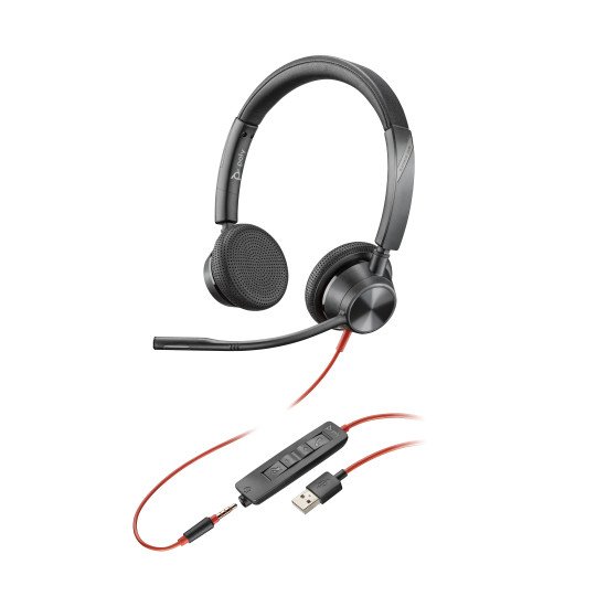 POLY Blackwire 3325 USB-A + 3.5mm Stereo Headset