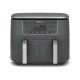 Ninja DZ300EU friteuse Double 7,6 L Autonome 2400 W Friteuse d'air chaud Gris Ninja DZ300EU friteuse Double 7,6 L Autonome 2400 W Friteuse d'air chaud Gris