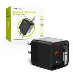 Mobile Origin MO-65WDCH-PW2 chargeur d'appareils mobiles Universel Noir Secteur Charge rapide Intérieure
