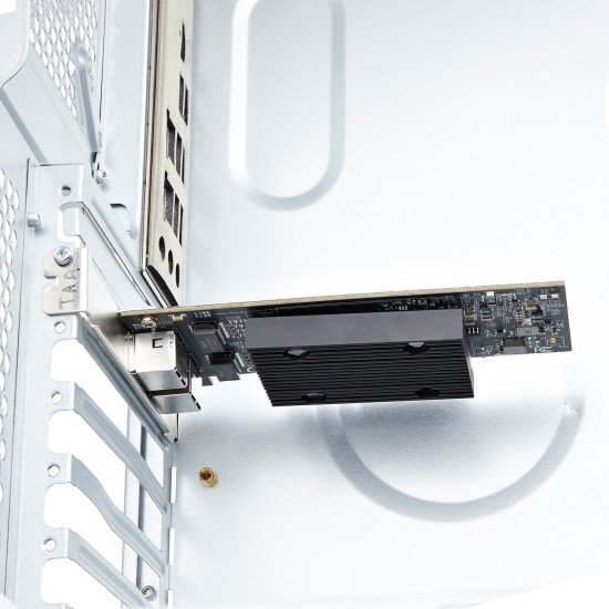 StarTech.com Carte Réseau PCIe 10 Gb Ethernet à 2 Ports, Carte d'Interface Réseau 10 GbE, Chipset Broadcom BCM57416, Double RJ45 10GBase-T/Gigabit, Carte NIC, TAA