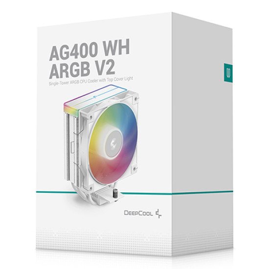 DeepCool AG400 WH Processeur Refroidisseur d'air 12 cm Blanc 1 pièce(s) DeepCool AG400 WH Processeur Refroidisseur d'air 12 cm Blanc 1 pièce(s)