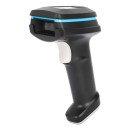 Manhattan Scanner code-barres 2D sans fil, profondeur de lecture 250 mm, portée effective jusqu'à 80 m (ligne de vue), lumière ambiante max. 100 000 lux, noir, câble de charge USB-A vers USB-C (1 m) inclus, garantie 3 ans