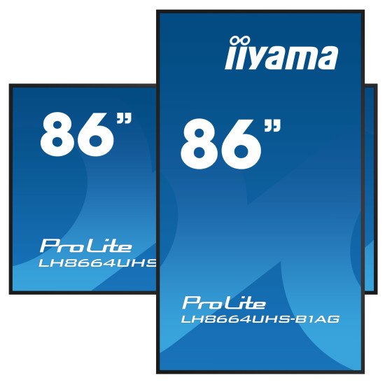 iiyama PROLITE Carte A numérique 2,18 m (86") LED Wifi 500 cd/m² 4K Ultra HD Noir Intégré dans le processeur Android 11 24/7