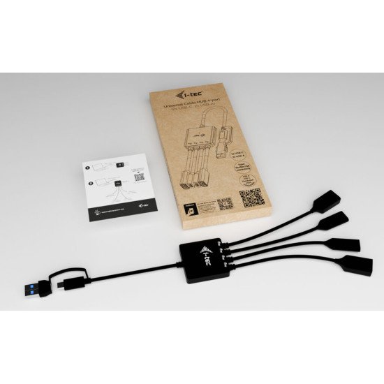 i-tec USB-C/USB-A Cable HUB 4 port (2x USB-C, 2x USB-A) i-tec USB-C/USB-A Cable HUB 4 port (2x USB-C, 2x USB-A)