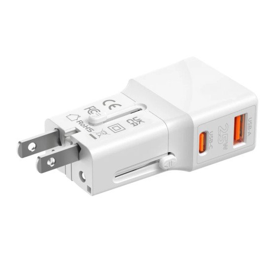 Mobile Origin TAD25-2P-WHT chargeur d'appareils mobiles Universel Blanc Secteur, USB Charge rapide Intérieure
