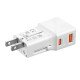 Mobile Origin TAD25-2P-WHT chargeur d'appareils mobiles Universel Blanc Secteur, USB Charge rapide Intérieure