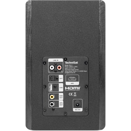 TechniSat RLS 1 2-voies Noir Avec fil &sans fil 50 W