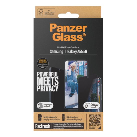 PanzerGlass P7358 écran et protection arrière de téléphones portables Protection de l'écran contre les regards indiscrets Samsung 1 pièce(s)