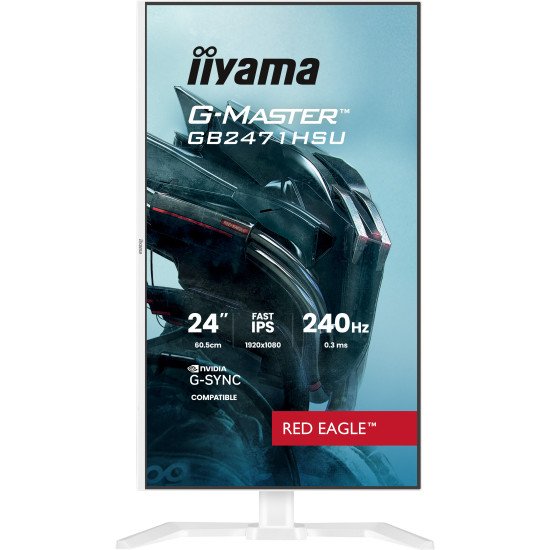 iiyama G-MASTER GB2471HSU-W1 écran PC 60,5 cm (23.8") 1920 x 1080 pixels Blanc