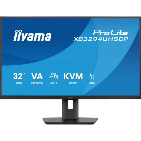iiyama ProLite XB3294UHSCP-B1 écran PC 80 cm (31.5") 3840 x 2160 pixels 4K Ultra HD Noir iiyama ProLite XB3294UHSCP-B1 écran PC 80 cm (31.5") 3840 x 2160 pixels 4K Ultra HD Noir
