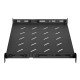 Intellinet Étagère fixe réglable 19", 1U, profondeur 350 mm, rails réglables de 350 à 550 mm, charge max. 20 kg, noire, garantie à vie