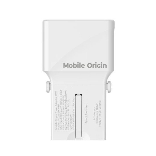 Mobile Origin TAD25-2P-WHT chargeur d'appareils mobiles Universel Blanc Secteur, USB Charge rapide Intérieure