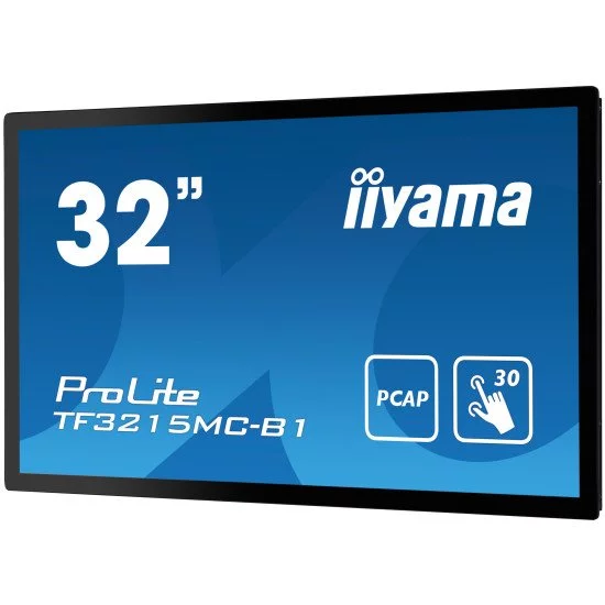 iiyama ProLite TF3215MC-B2 écran PC 80 cm (31.5") 1920 x 1080 pixels Full HD LED Écran tactile Kiosque Noir iiyama ProLite TF3215MC-B2 écran PC 80 cm (31.5") 1920 x 1080 pixels Full HD LED Écran tactile Kiosque Noir