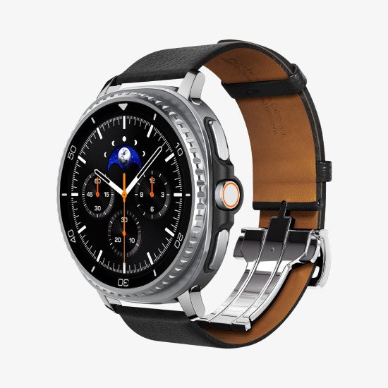 Spigen Enzo Bande Noir Cuir véritable