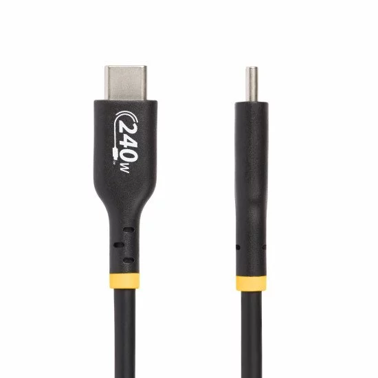 StarTech.com Câble de Recharge USB-C de 2m, Cordon USB-C Certifié USB-IF, 240W PD EPR, Câble Chargeur USB 2.0 Type-C pour Ordinateur Portable, Câble de Transfert de Données USB-C, Gaine TPE, M/M StarTech.com Câble de Recharge USB-C de 2m, Cordon USB-C Certifié USB-IF, 240W PD EPR, Câble Chargeur USB 2.0 Type-C pour Ordinateur Portable, Câble de Transfert de Données USB-C, Gaine TPE, M/M