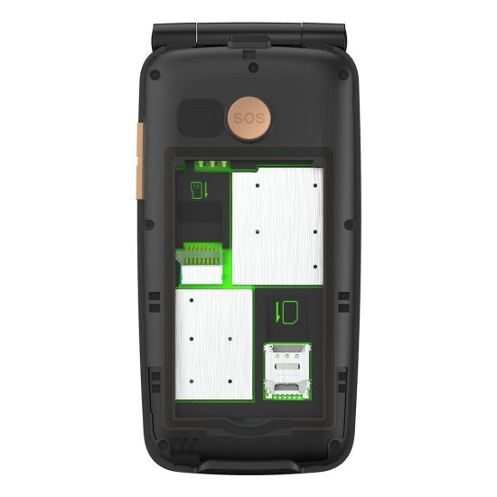Gigaset GL795 7,11 cm (2.8") 142 g Noir Téléphone pour seniors