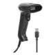 Manhattan Scanner de codes-barres CCD filaire, USB, largeur de lecture 60 mm, câble 152 cm, luminosité ambiante max. 5 000 lux, noir, garantie 3 ans