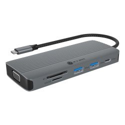 ICY BOX IB-DK4040a-CPD Avec fil USB 3.2 Gen 1 (3.1 Gen 1) Type-C Aluminium, Argent