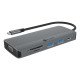 ICY BOX IB-DK4040a-CPD Avec fil USB 3.2 Gen 1 (3.1 Gen 1) Type-C Aluminium, Argent