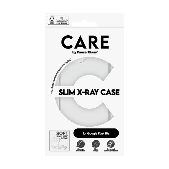 PanzerGlass CARE™ by ® X-Ray Case Google Pixel 10a 5G coque de protection pour téléphones portables Housse Transparent