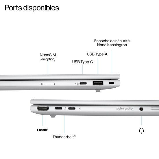 HP EliteBook 8 Flip G1i 13 AI Intel Core Ultra 5 225U Hybride (2-en-1) 33,8 cm (13.3") Écran tactile WUXGA 16 Go LPDDR5x-SDRAM 512 Go SSD Wi-Fi 6E (802.11ax) Windows 11 Pro Argent HP EliteBook 8 Flip G1i 13 AI Intel Core Ultra 5 225U Hybride (2-en-1) 33,8 cm (13.3") Écran tactile WUXGA 16 Go LPDDR5x-SDRAM 512 Go SSD Wi-Fi 6E (802.11ax) Windows 11 Pro Argent
