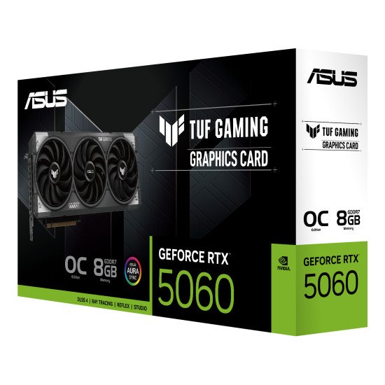 ASUS TUF Gaming TUF-RTX5060-O8G-GAMING NVIDIA GeForce RTX 5060 8 Go GDDR7 ASUS TUF Gaming TUF-RTX5060-O8G-GAMING NVIDIA GeForce RTX 5060 8 Go GDDR7