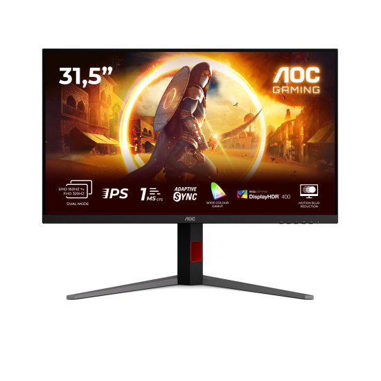 AOC G4 U32G4U écran PC 80 cm (31.5") 3840 x 2160 pixels 4K Ultra HD Noir, Rouge