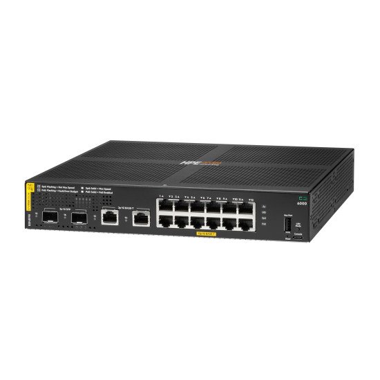 HPE Aruba Networking CX 6000 12p 10M/100M/1G Class4 PoE 2p SFP 1G 139W Switch
