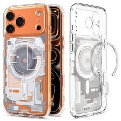 Spigen Ultra Hybrid (MagFit) Zero One coque de protection pour téléphones portables 16 cm (6.3") Housse Transparent, Blanc
