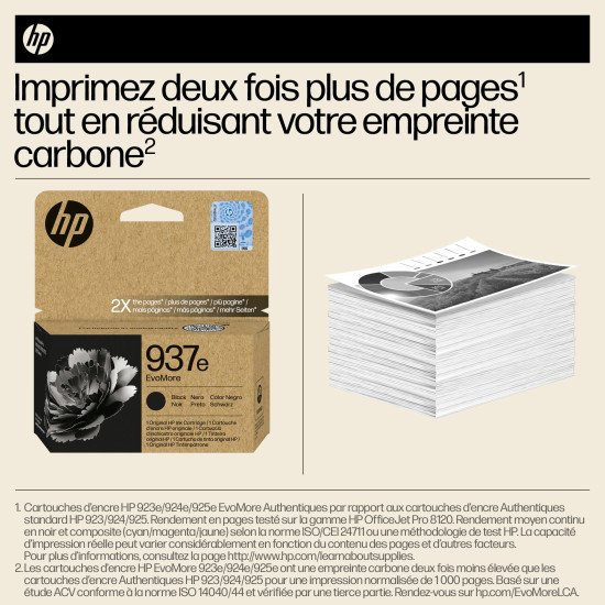 HP 937e Cartouche d'encre authentique Noir EvoMore HP 937e Cartouche d'encre authentique Noir EvoMore