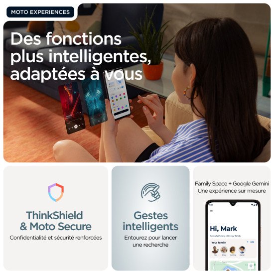 Motorola moto g06 17,5 cm (6.88") Double SIM Android 15 4G USB Type-C 4 Go 256 Go 5200 mAh Bleu