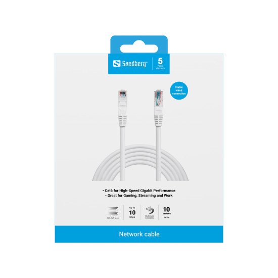 Sandberg Network Cable UTP Cat6 10 m