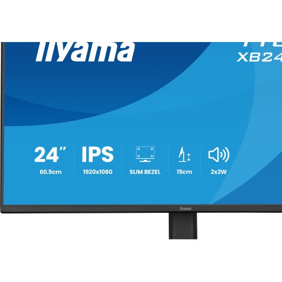iiyama ProLite XB2491HS-B1 écran PC 60,5 cm (23.8") 1920 x 1080 pixels Full HD LCD Noir