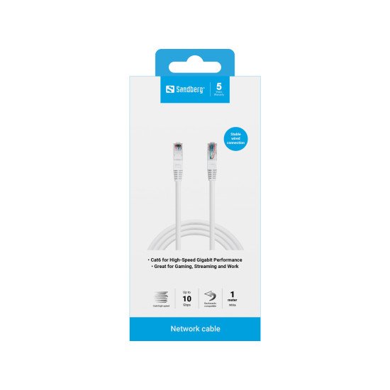 Sandberg Network Cable UTP Cat6 1 m