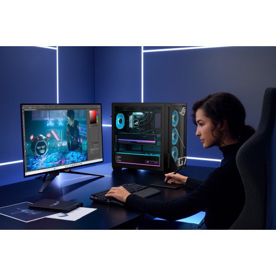 ASUS ROG G700 GM700TZ-R9800X179W AMD Ryzen™ 7 9800X3D 64 Go DDR5-SDRAM 2 To SSD AMD Radeon RX 9070 XT Windows 11 Home Tower PC Noir