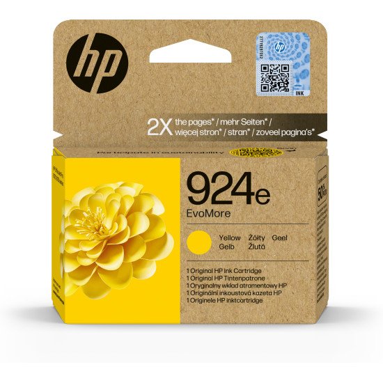 HP 924e Cartouche d'encre authentique Jaune EvoMore
