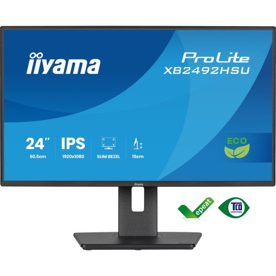 iiyama ProLite XB2492HSU-B1 écran PC 61 cm (24") 1920 x 1080 pixels Full HD LED Noir iiyama ProLite XB2492HSU-B1 écran PC 61 cm (24") 1920 x 1080 pixels Full HD LED Noir