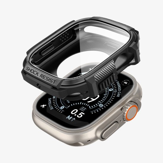 Spigen Rugged Armor Étui Noir Polyuréthane thermoplastique (TPU)