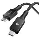 Spigen EB24015CC câble USB USB4 Gen 3x2 1,5 m USB C 40 Gbit/s 240 W Noir