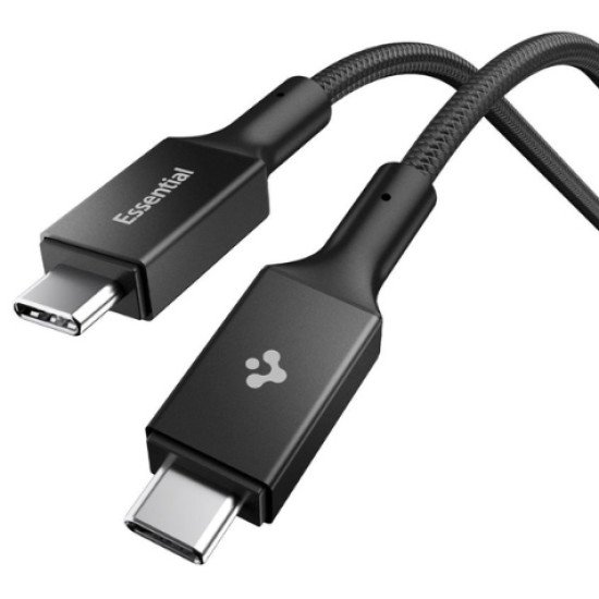 Spigen EB24015CC câble USB USB4 Gen 3x2 1,5 m USB C 40 Gbit/s 240 W Noir