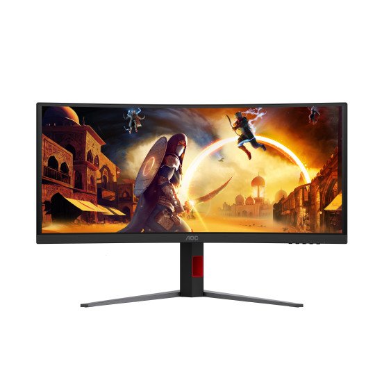AOC G4 CU34G4CAP écran PC 86,4 cm (34") 3440 x 1440 pixels UltraWide Quad HD LCD Noir, Rouge