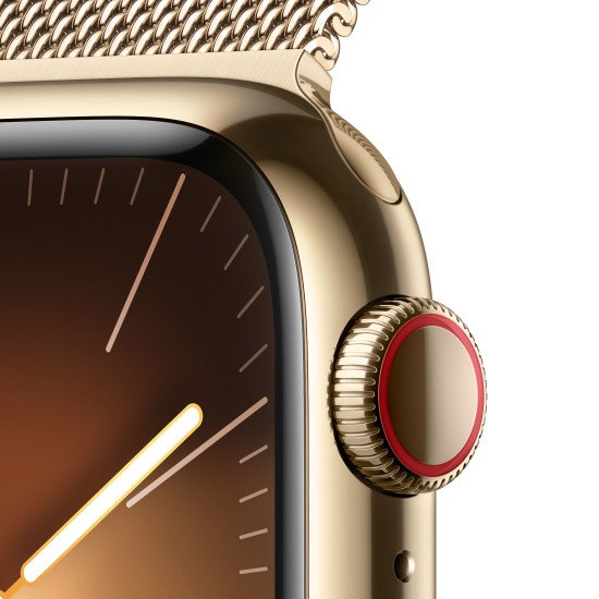 Apple Watch Series 9 41 mm Numérique 352 x 430 pixels Écran tactile 4G Or Wifi GPS (satellite)