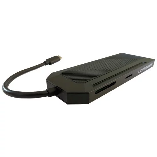 LC-Power LC-HUB-C-MULTI-6-RGB hub & concentrateur USB 3.2 Gen 2 (3.1 Gen 2) Type-C 5000 Mbit/s Noir LC-Power LC-HUB-C-MULTI-6-RGB hub & concentrateur USB 3.2 Gen 2 (3.1 Gen 2) Type-C 5000 Mbit/s Noir